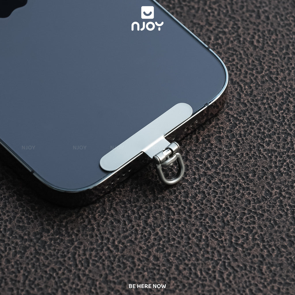 Tag Hợp Kim Mỏng Siêu Nhỏ Gọn Xoay 360 Độ Hỗ Trợ Gắn Cho Dây Đeo Điện Thoại Không Cần Dán