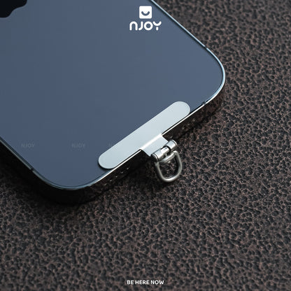 Tag Hợp Kim Mỏng Siêu Nhỏ Gọn Xoay 360 Độ Hỗ Trợ Gắn Cho Dây Đeo Điện Thoại Không Cần Dán