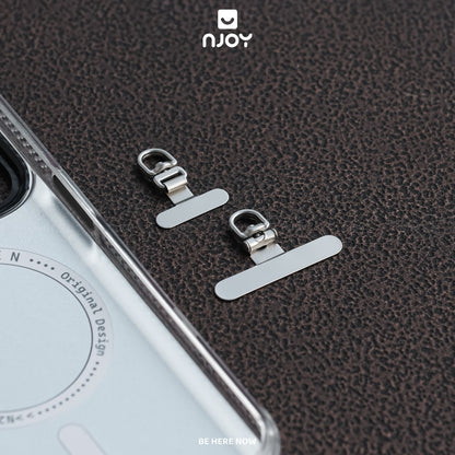 Tag Hợp Kim Mỏng Siêu Nhỏ Gọn Xoay 360 Độ Hỗ Trợ Gắn Cho Dây Đeo Điện Thoại Không Cần Dán