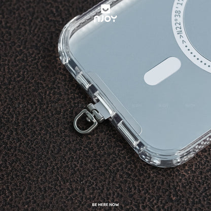 Tag Hợp Kim Mỏng Siêu Nhỏ Gọn Xoay 360 Độ Hỗ Trợ Gắn Cho Dây Đeo Điện Thoại Không Cần Dán