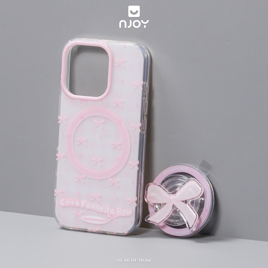 Ốp Lưng In Hình Bowknot Chiếc Nơ Kèm Giá Đỡ Popsocket Cho Điện Thoại iPhone 17 Pro Max 16 15 14 13