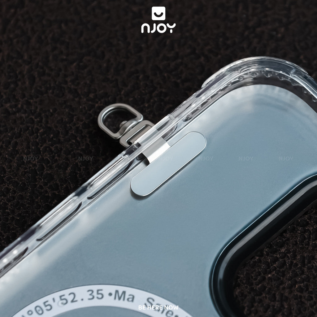 Tag Hợp Kim Mỏng Siêu Nhỏ Gọn Xoay 360 Độ Hỗ Trợ Gắn Cho Dây Đeo Điện Thoại Không Cần Dán