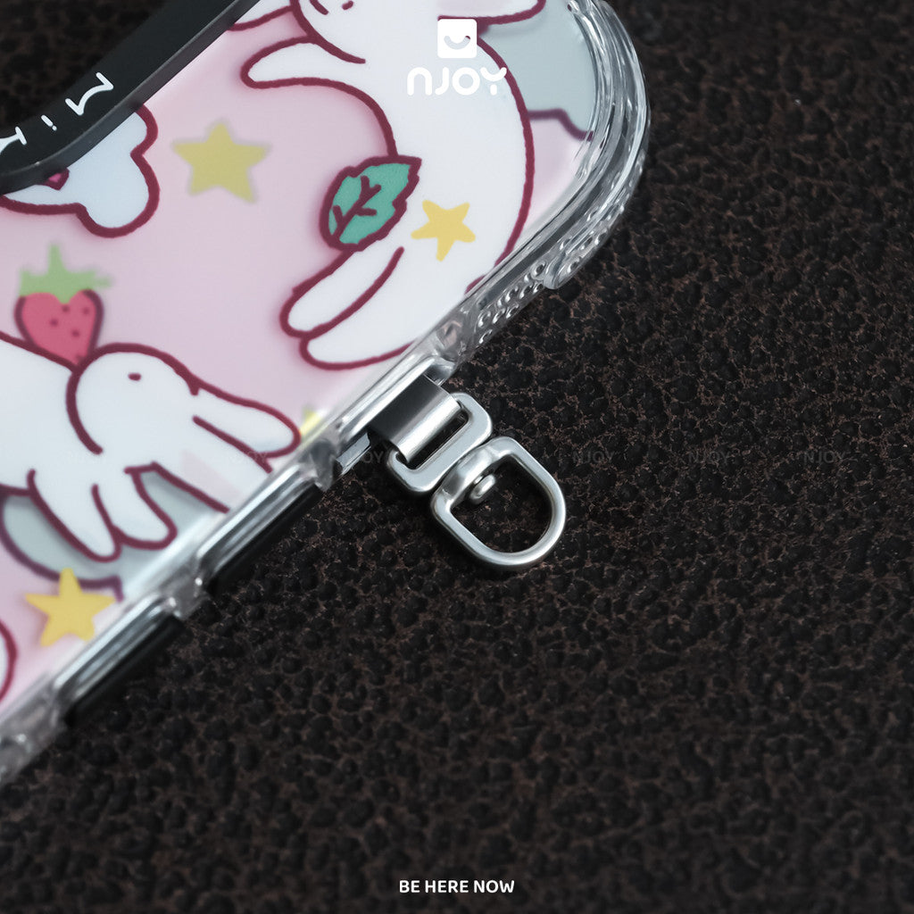 Tag Hợp Kim Mỏng Siêu Nhỏ Gọn Xoay 360 Độ Hỗ Trợ Gắn Cho Dây Đeo Điện Thoại Không Cần Dán