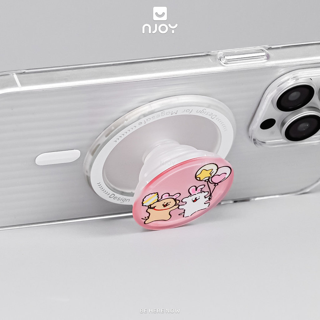 Giá Đỡ Điện Thoại Popsocket In Hình Gấu Dễ Thương Hít Từ Tính Cho Điện Thoại iPhone Samsung Njoyshop