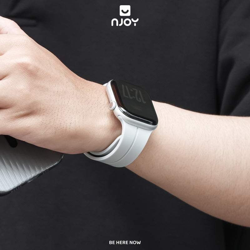 Dây Đeo Silicon Khoá Nam Châm Thay Thế Cho Đồng Hồ Apple Watch Ultra Series S11 10 9 8 7 6 SE 44/45/46/49 38/40/41/42mm