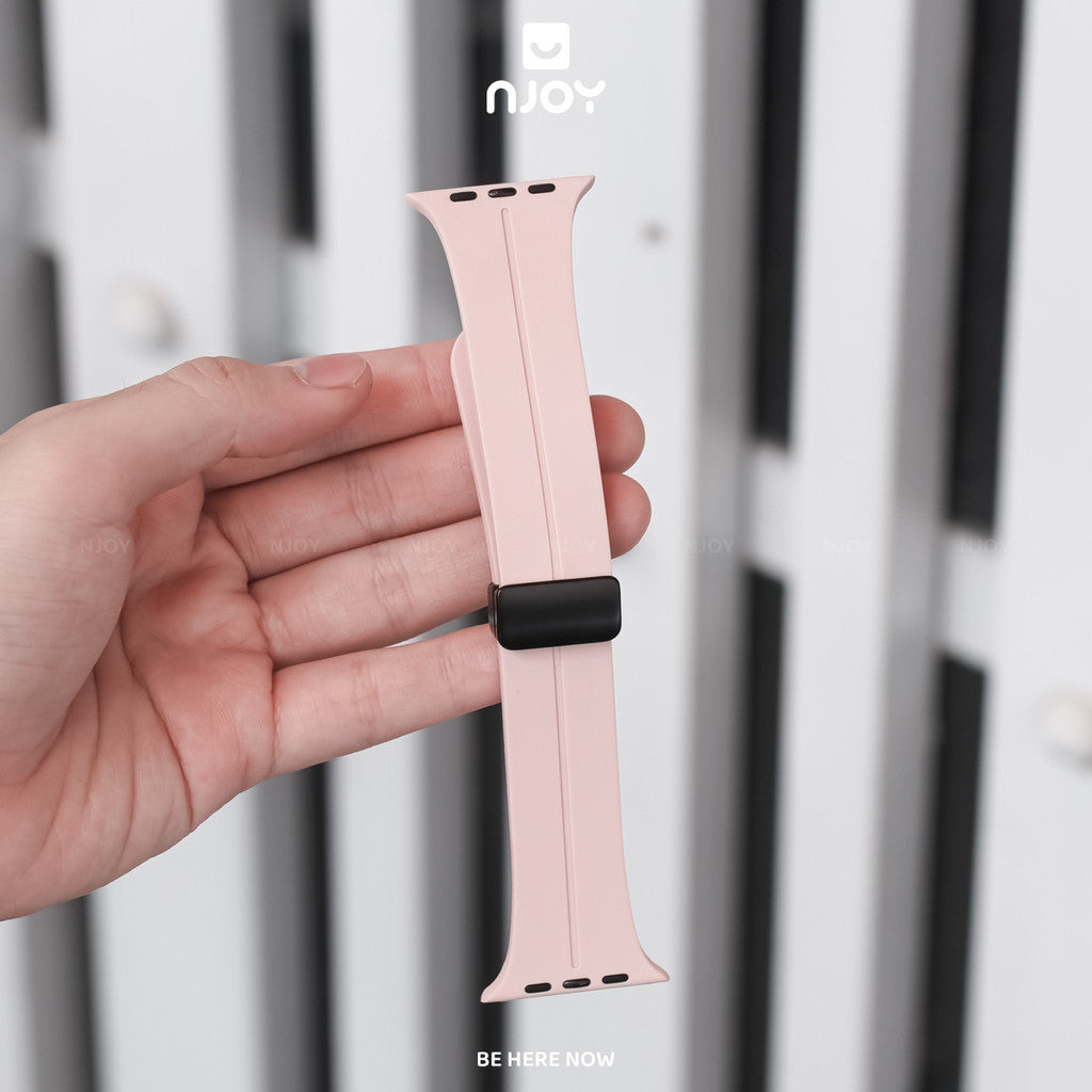 Dây Đeo Silicon Khoá Nam Châm Thay Thế Cho Đồng Hồ Apple Watch Ultra Series S11 10 9 8 7 6 SE 44/45/46/49 38/40/41/42mm