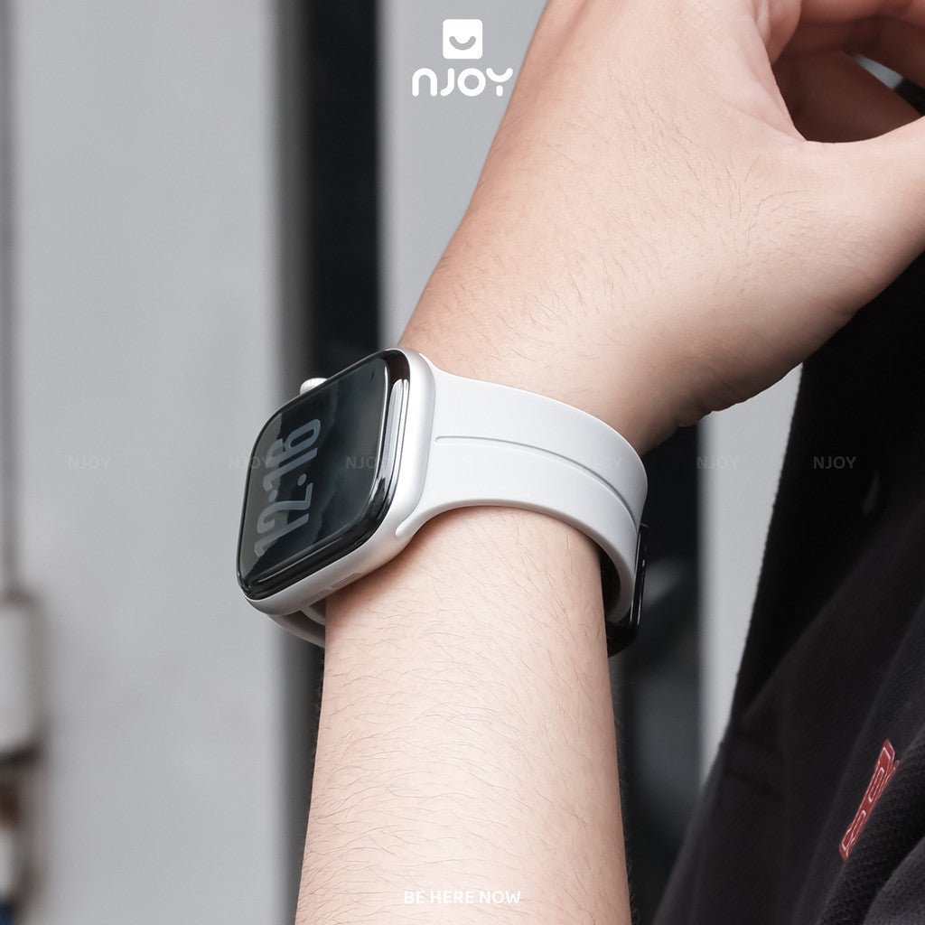 Dây Đeo Silicon Khoá Nam Châm Thay Thế Cho Đồng Hồ Apple Watch Ultra Series S11 10 9 8 7 6 SE 44/45/46/49 38/40/41/42mm
