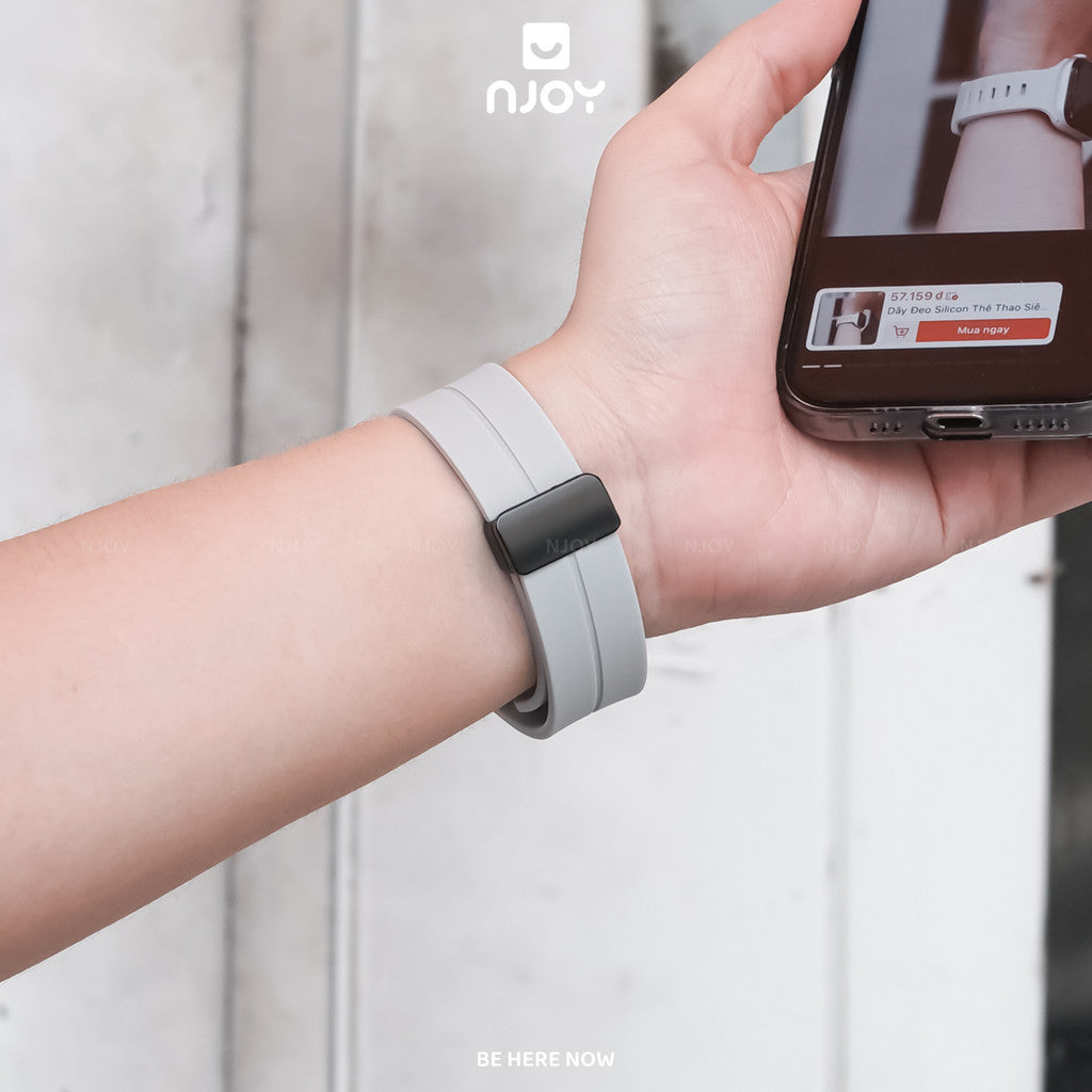 Dây Đeo Silicon Khoá Nam Châm Thay Thế Cho Đồng Hồ Apple Watch Ultra Series S11 10 9 8 7 6 SE 44/45/46/49 38/40/41/42mm