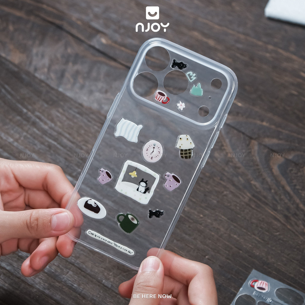 Sticker Nổi 3D Dán Trang Trí Ốp Lưng Điện Thoại iPhone Máy Tính Bảng iPad Laptop Macbook Njoyshop