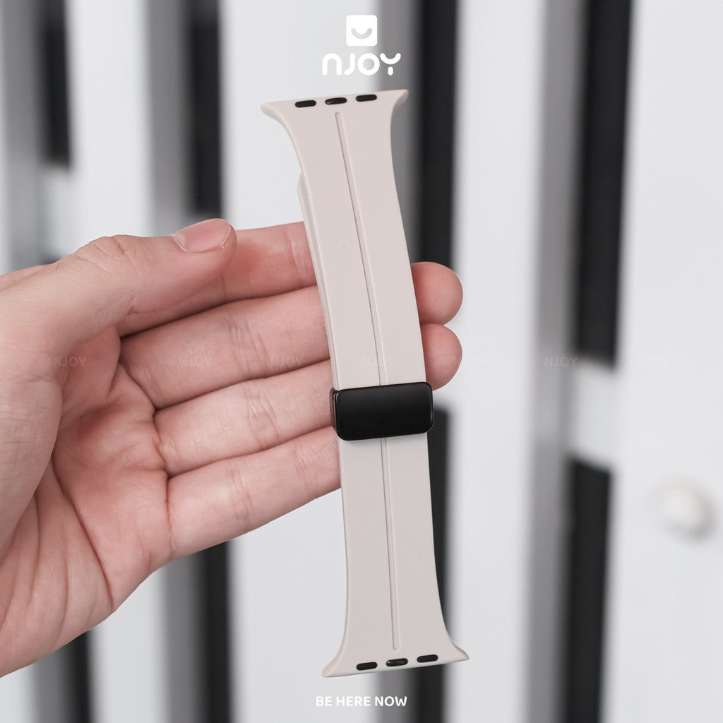 Dây Đeo Silicon Khoá Nam Châm Thay Thế Cho Đồng Hồ Apple Watch Ultra Series S11 10 9 8 7 6 SE 44/45/46/49 38/40/41/42mm