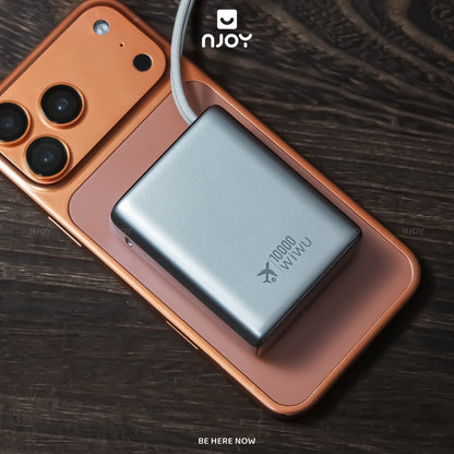 Sạc Dự Phòng 10000mAh Wiwu Plus Sạc Nhanh Pd22.5W Kèm Cáp Sạc Type C iPhone Vỏ Nhôm Nhỏ Gọn Cao Cấp
