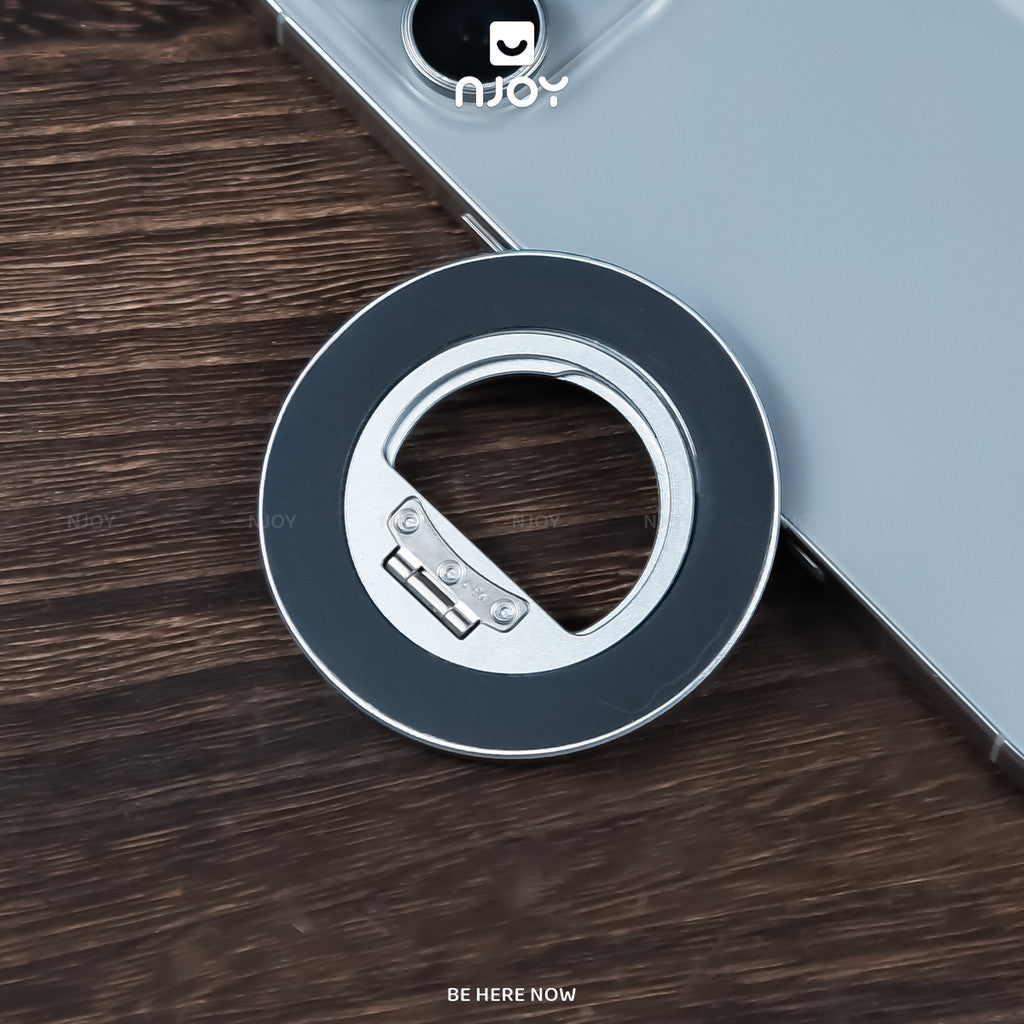 Giá Đỡ Điện Thoại Vân Carbon Cao Cấp Siêu Mỏng Xoay 360 Độ Hít Magsafe Cho Điện Thoại iPhone Samsung