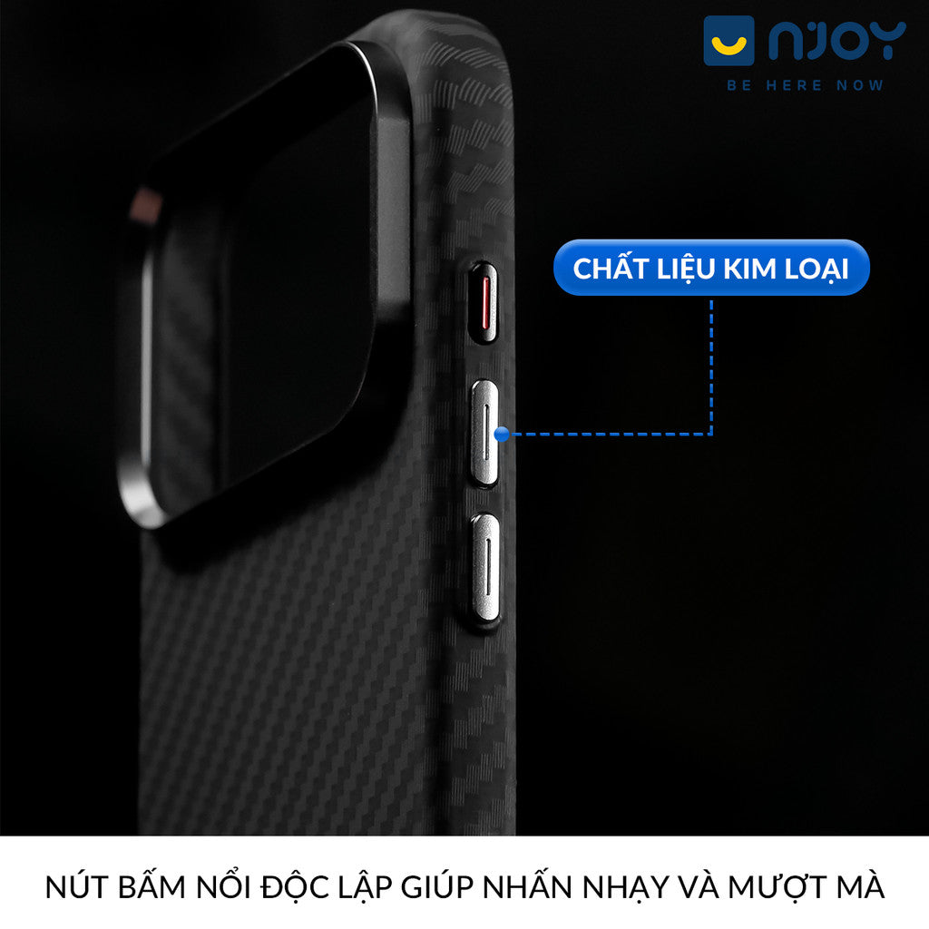Ốp Carbon Nhám Chống Vân Tay Siêu Mỏng Bảo Vệ Camera Cho Điện Thoại iPhone 17 Pro Max 16 15 14 13