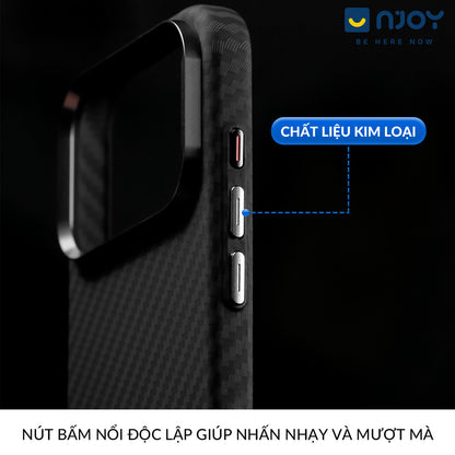 Ốp Carbon Nhám Chống Vân Tay Siêu Mỏng Bảo Vệ Camera Cho Điện Thoại iPhone 17 Pro Max 16 15 14 13