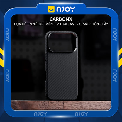 Ốp Carbon Nhám Chống Vân Tay Siêu Mỏng Bảo Vệ Camera Cho Điện Thoại iPhone 17 Pro Max 16 15 14 13