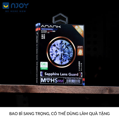 Cường Lực Camera Anank Sapphire Chuẩn GIA Cao Cấp Chống Xước Cho Điện Thoại iPhone 17 Pro Max