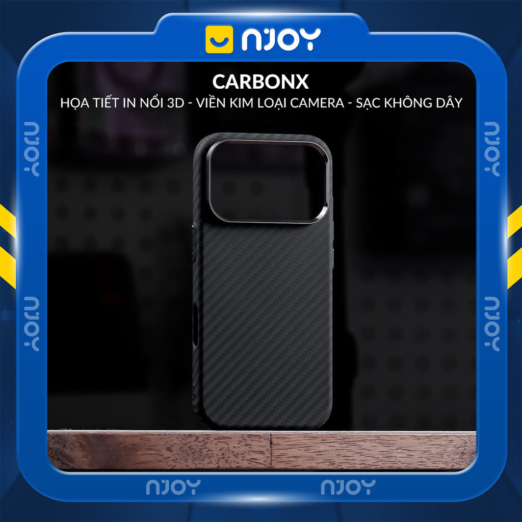 Ốp Carbon Nhám Chống Vân Tay Siêu Mỏng Bảo Vệ Camera Cho Điện Thoại iPhone 17 Pro Max 16 15 14 13