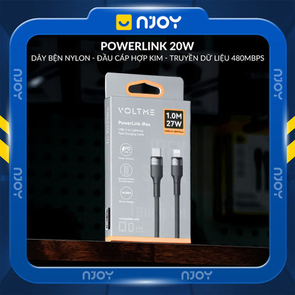 Dây Cáp Sạc Nhanh Voltme PD 100W Type To Type C Độ Dài 1M Cho Điện Thoại iPhone iPad Laptop Macbook