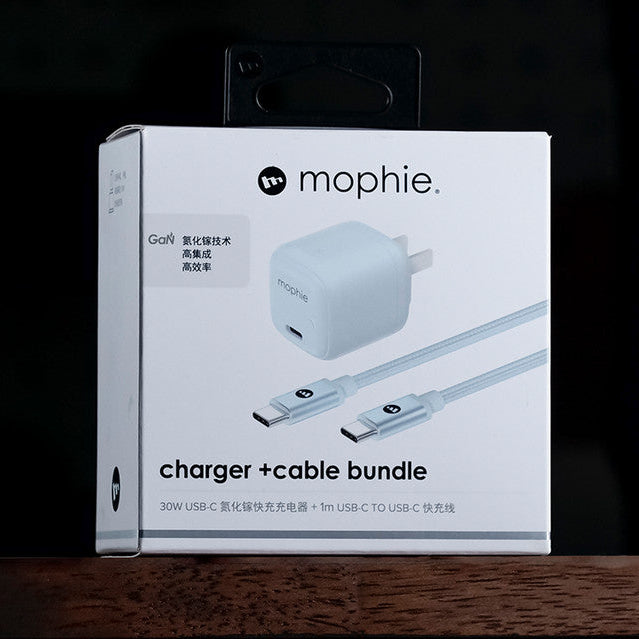 Bộ Cáp Sạc Mophie 30W Cao Cấp Chip GaN Tản Nhiệt Cho Điện Thoại iPhone 17 Pro Max 16 15 iPad Macbook