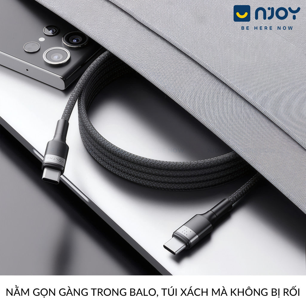 Dây Cáp Sạc Nhanh Voltme PD 100W Type To Type C Độ Dài 1M Cho Điện Thoại iPhone iPad Laptop Macbook