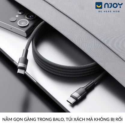 Dây Cáp Sạc Nhanh Voltme PD 100W Type To Type C Độ Dài 1M Cho Điện Thoại iPhone iPad Laptop Macbook