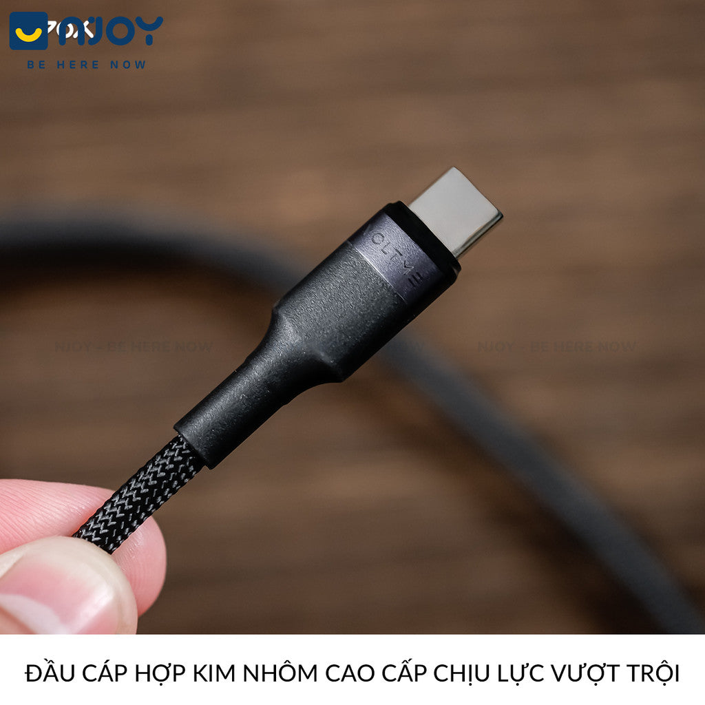 Dây Cáp Sạc Nhanh Voltme PD 100W Type To Type C Độ Dài 1M Cho Điện Thoại iPhone iPad Laptop Macbook