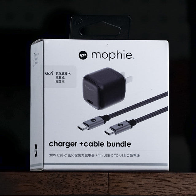 Bộ Cáp Sạc Mophie 30W Cao Cấp Chip GaN Tản Nhiệt Cho Điện Thoại iPhone 17 Pro Max 16 15 iPad Macbook
