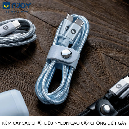 Bộ Cáp Sạc Mophie 30W Cao Cấp Chip GaN Tản Nhiệt Cho Điện Thoại iPhone 17 Pro Max 16 15 iPad Macbook