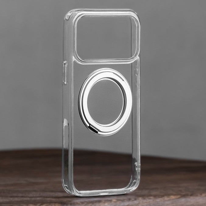 Ốp Nhám Chống Vân Tay Có Giá Đỡ Xoay 360 Độ Sạc Không Dây Cho Điện Thoại iPhone 18 Pro Max 17 16 15 14