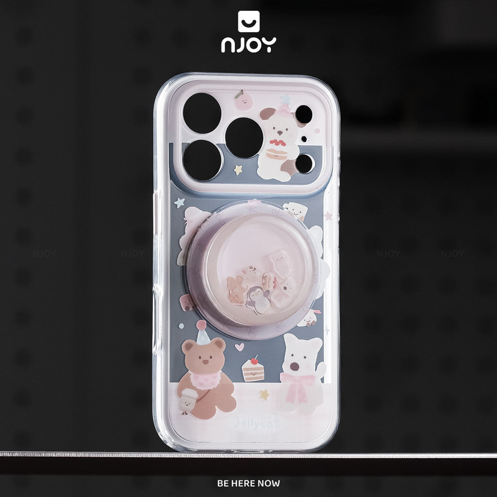Ốp In Hình Thú Cưng Chim Cánh Cụt Heo Gấu Có Giá Đỡ iRing Cho Điện Thoại iPhone 18 Pro Max 17 16 15 14
