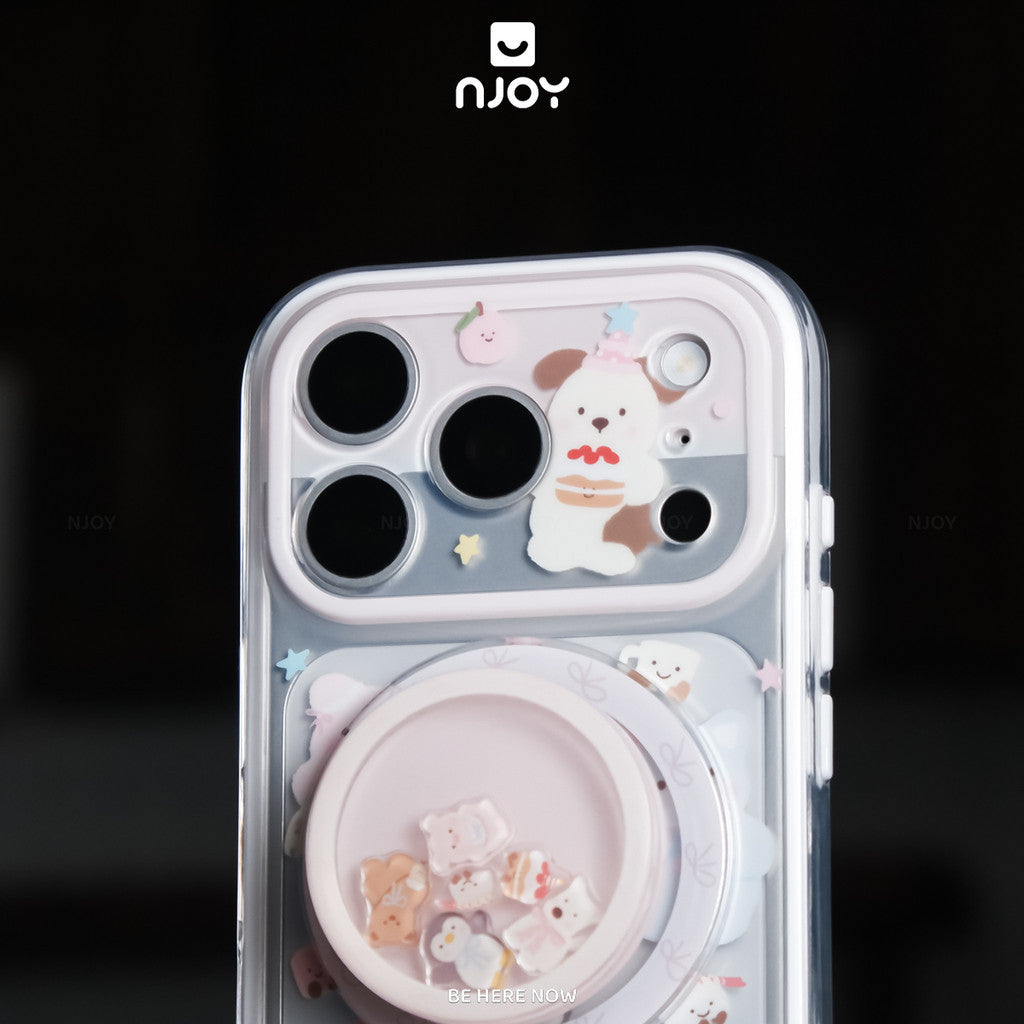 Ốp In Hình Thú Cưng Chim Cánh Cụt Heo Gấu Có Giá Đỡ iRing Cho Điện Thoại iPhone 18 Pro Max 17 16 15 14