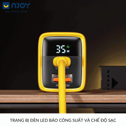 Củ Sạc Wekome 35W 2 Cổng Sạc Type C USB Sạc Nhanh QC3.0 PD3.0 FCP Cho Điện Thoại iPhone iPad Macbook