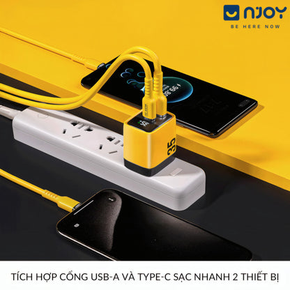 Củ Sạc Wekome 35W 2 Cổng Sạc Type C USB Sạc Nhanh QC3.0 PD3.0 FCP Cho Điện Thoại iPhone iPad Macbook