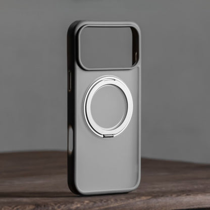 Ốp Nhám Chống Vân Tay Có Giá Đỡ Xoay 360 Độ Sạc Không Dây Cho Điện Thoại iPhone 17 Pro Max 16 15 14