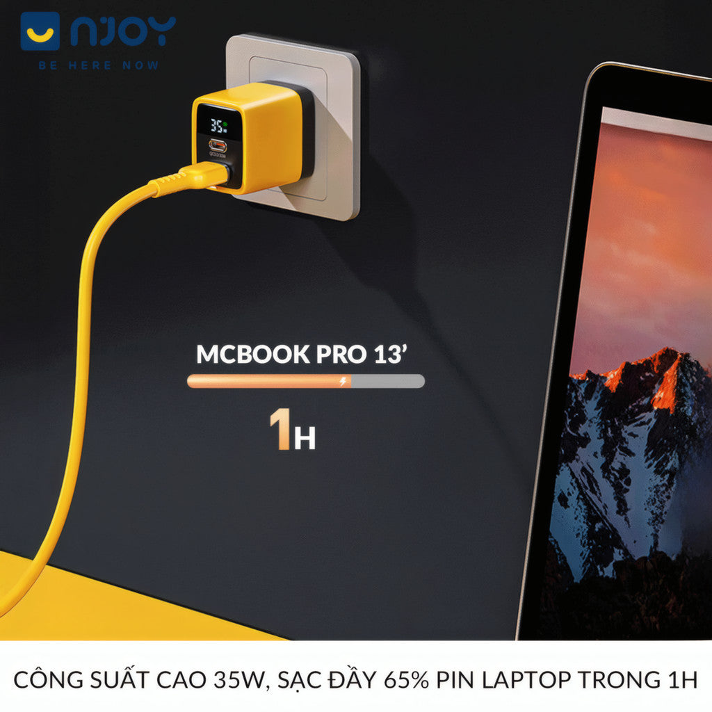 Củ Sạc Wekome 35W 2 Cổng Sạc Type C USB Sạc Nhanh QC3.0 PD3.0 FCP Cho Điện Thoại iPhone iPad Macbook