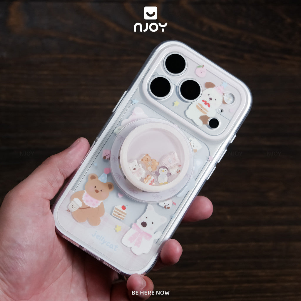 Ốp In Hình Thú Cưng Chim Cánh Cụt Heo Gấu Có Giá Đỡ iRing Cho Điện Thoại iPhone 18 Pro Max 17 16 15 14