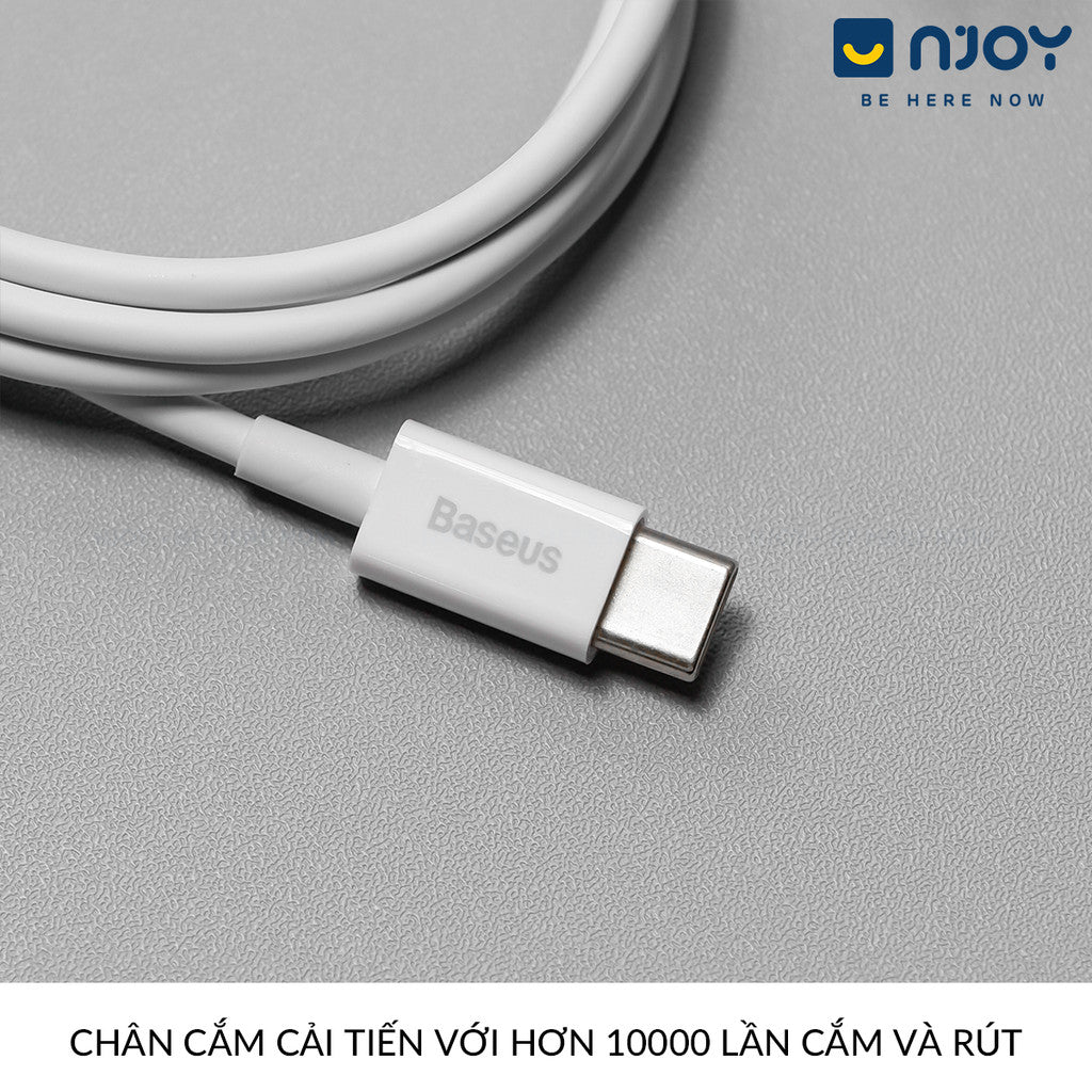 Dây Cáp Sạc Baseus 20W Type C To L Chất Liệu TPE Siêu Bền Cho Điện Thoại iPhone 14 Pro Max 13 12 11