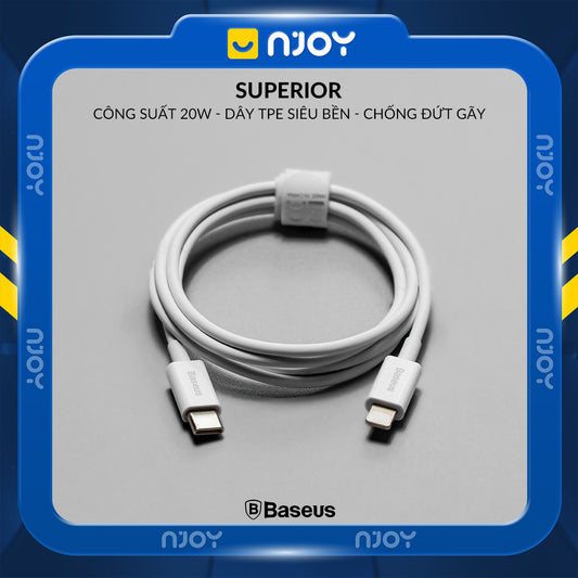 Dây Cáp Sạc Baseus 20W Type C To L Chất Liệu TPE Siêu Bền Cho Điện Thoại iPhone 14 Pro Max 13 12 11