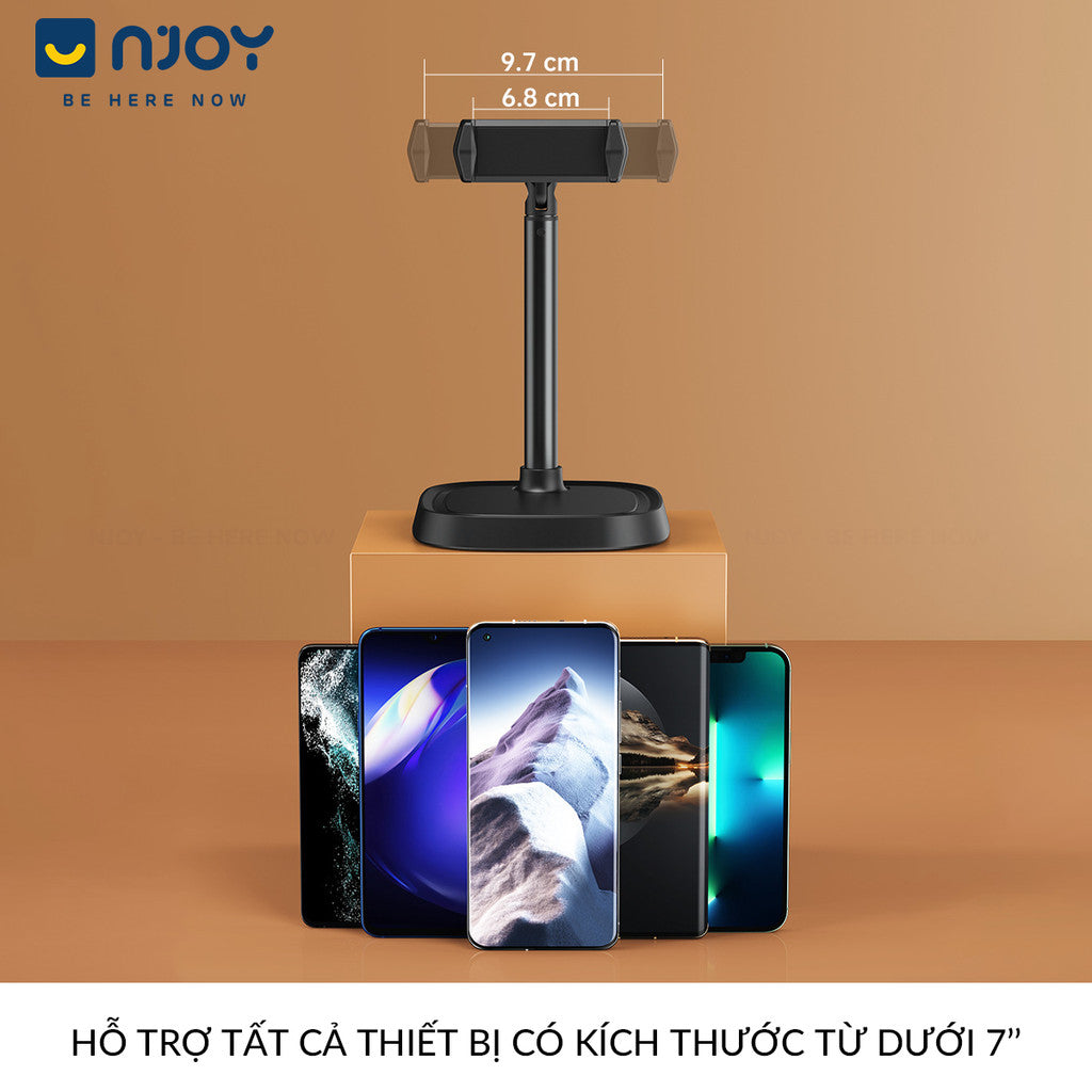 Giá Đỡ Điện Thoại Boneruy Để Bàn Xoay 360 Độ Điều Chỉnh Độ Cao Chân Đế Dày Ổn ĐỊnh Chống Rung Lắc
