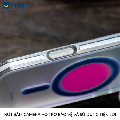 Ốp Phản Quang Magsafe Viền Trong Suốt Chống Trượt Cho Điện Thoại iPhone 17 Pro Max 16 15 14 13