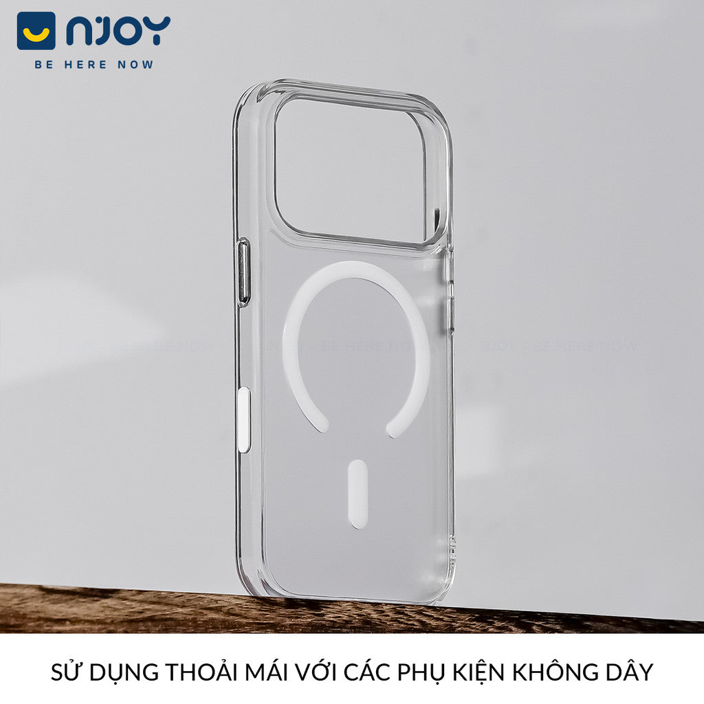 Ốp Trong Suốt Magsafe Có Nút AI Chống Sốc Cho Điện Thoại iPhone 17 Pro Max 16 15 14 13