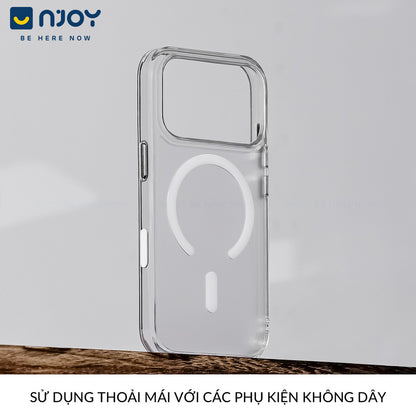 Ốp Trong Suốt Magsafe Có Nút AI Chống Sốc Cho Điện Thoại iPhone 17 Pro Max 16 15 14 13