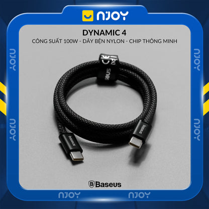 Dây Cáp Sạc Baseus PD 100W Type C To Type C Bện Nylon Cho Điện Thoại iPhone Laptop Macbook iPad