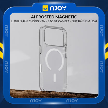 Ốp Trong Suốt Magsafe Có Nút AI Chống Sốc Cho Điện Thoại iPhone 17 Pro Max 16 15 14 13