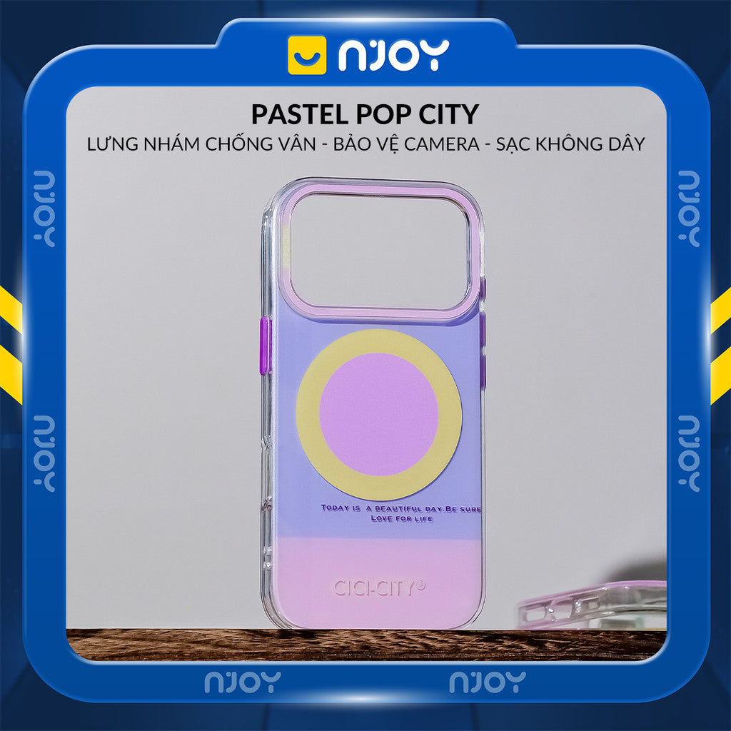 Ốp Nhám Chống Bẩn Màu Pastel Pop City Chống Sốc Cho Điện Thoại iPhone 17 Pro Max 16 15 14 13