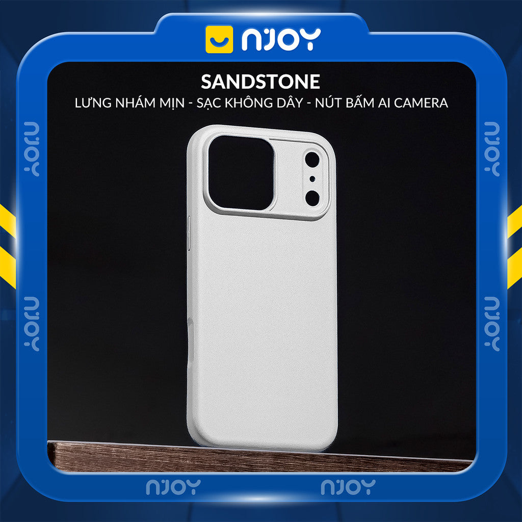 Ốp Nhám Nhựa Tái Chế Sạc Magsafe Nút Bấm Kim Loại Cho Điện Thoại iPhone 17 Pro Max 16 15