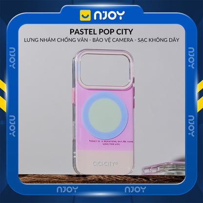 Ốp Nhám Chống Bẩn Màu Pastel Pop City Chống Sốc Cho Điện Thoại iPhone 17 Pro Max 16 15 14 13