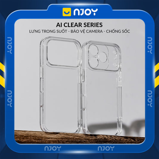 Ốp Trong Suốt Chống Sốc Bảo Vệ Camera Có Nút AI Cho Điện Thoại iPhone 17 Pro Max 16 15 14 13