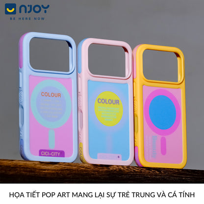 Ốp Chống Bẩn Retro Pop City Chống Sốc Bảo Vệ Camera Cho Điện Thoại iPhone 17 Pro Max 16 15 14 13