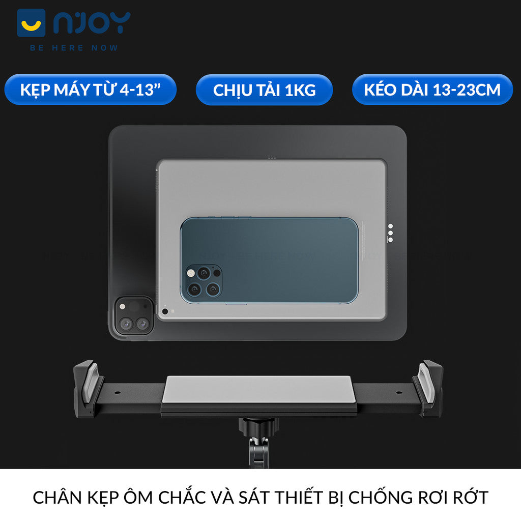 Giá Đỡ Điện Thoại Máy Tính Bảng Boneruy P47 Hợp Kim Nhôm Cao Cấp Chống Rung Lắc Xoay 360 Độ